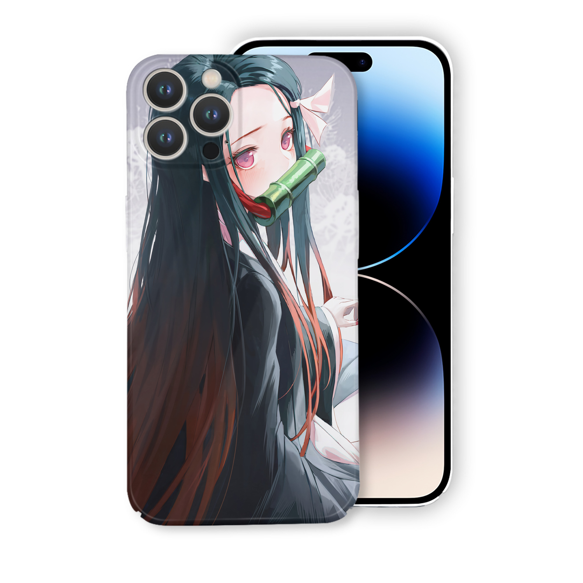 （画像用） 鬼滅の刃（きめつのやいば）竈門 禰󠄀豆子／かまど ねずこ Kamado Nezuko 【iPhone 14シリーズ対応】ハードケース